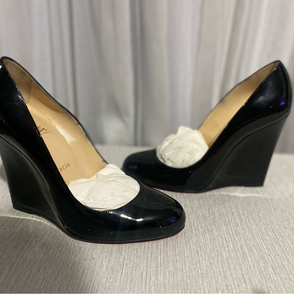 Christian Louboutin Round Toe Wedge Heels